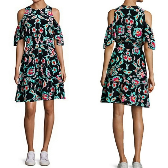 NWT TANYA TAYLOR Shiloh Silk Mosaic Floral Dress - Picture 2 of 9